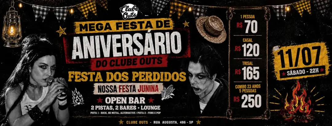 Segunda Mega Festa De Aniversário Do Outs | Julho, 23 Anos