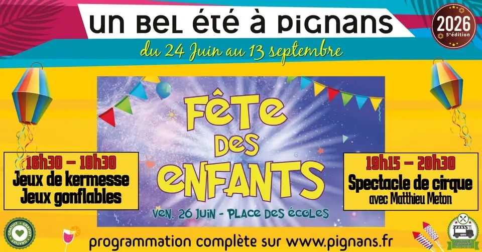 Fête des enfants - Après midi récréative - Un bel été àPignans 2026