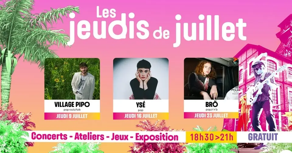 Les jeudis de juillet 2026 🎵🌴