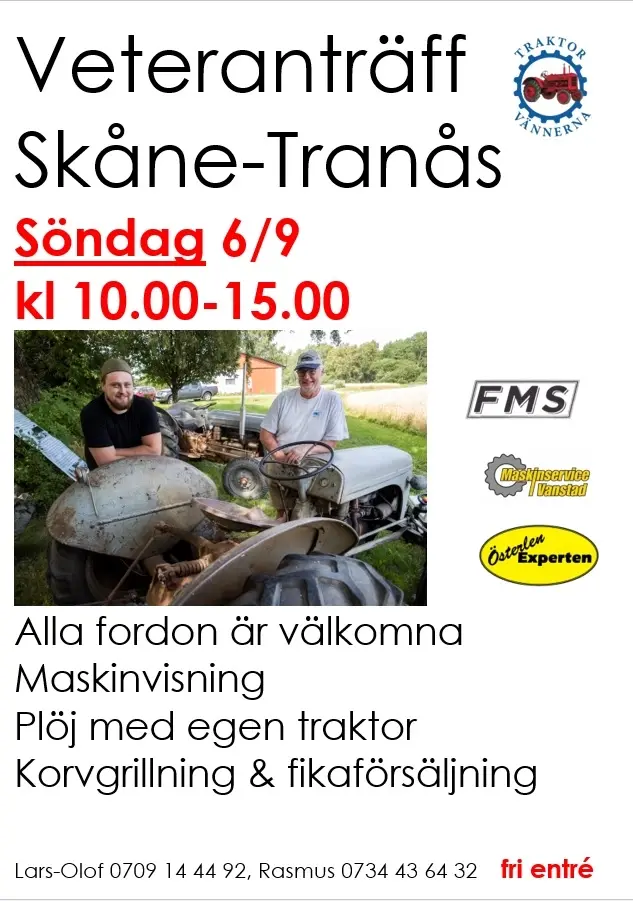 Veteranträffen i Skåne-Tranås 2026