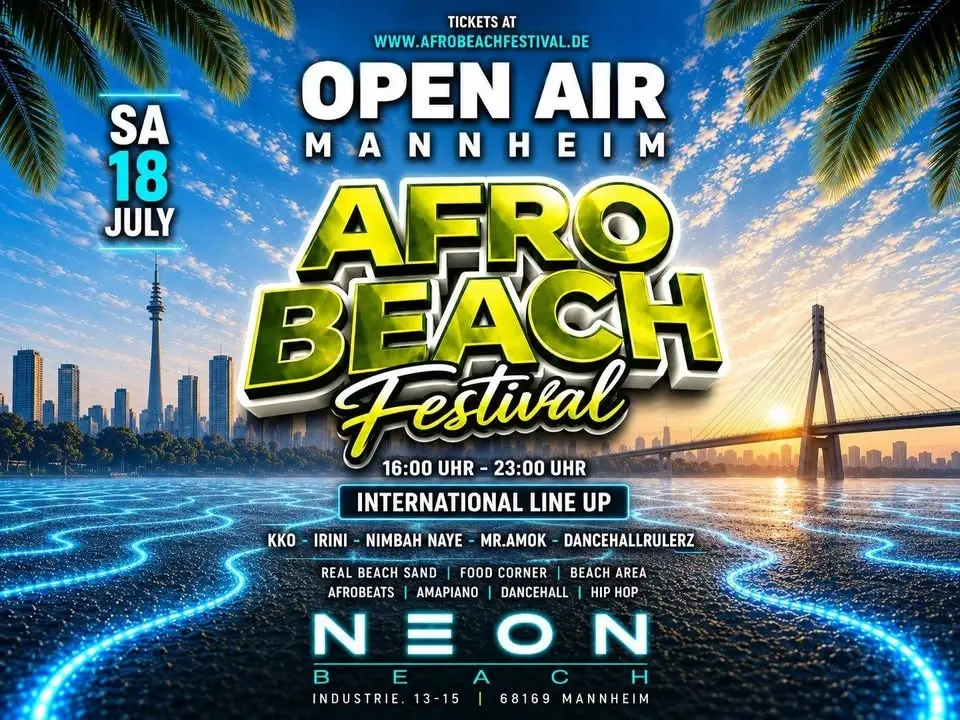 AFRO BEACH OPEN AIR - Day Party Mannheim Saturday 18 July  