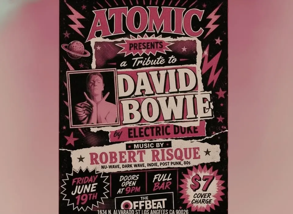 Electro Bowie specialty show. We go slim, 80s and danceable