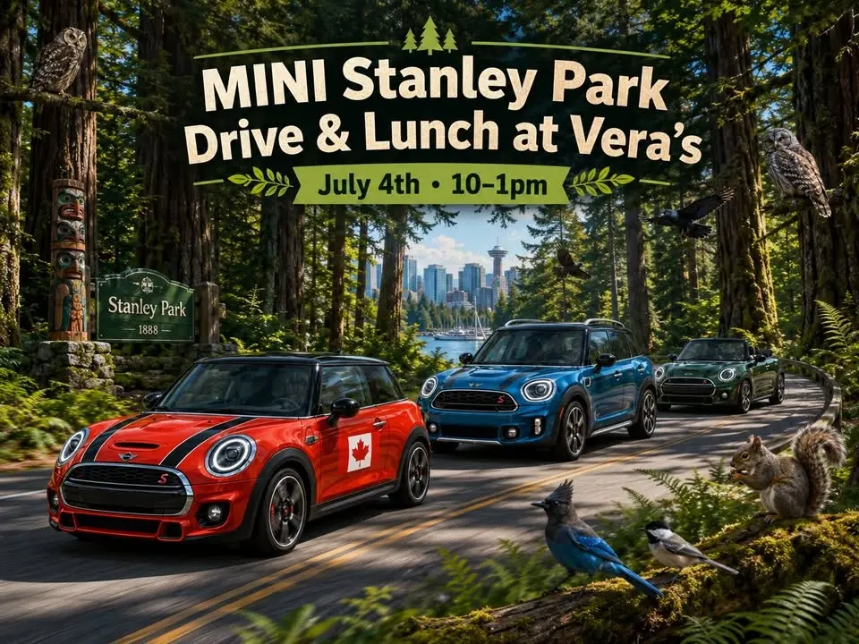 MINI Stanley Park Drive & Lunch at Vera's (to watch Soccer Team Canada!)