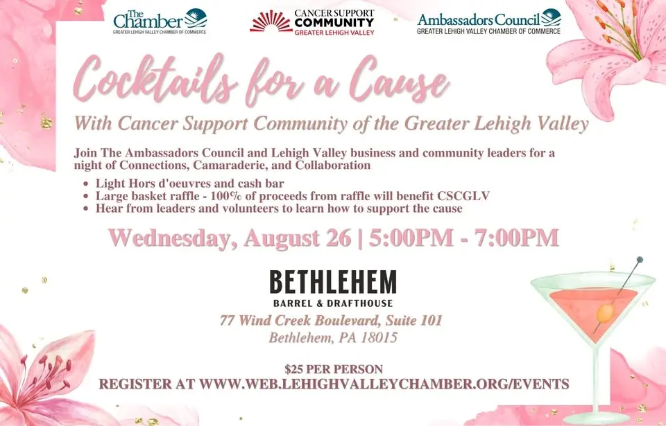 Cocktails for a Cause with Cancer Support Community of the Greater Lehigh Valley
