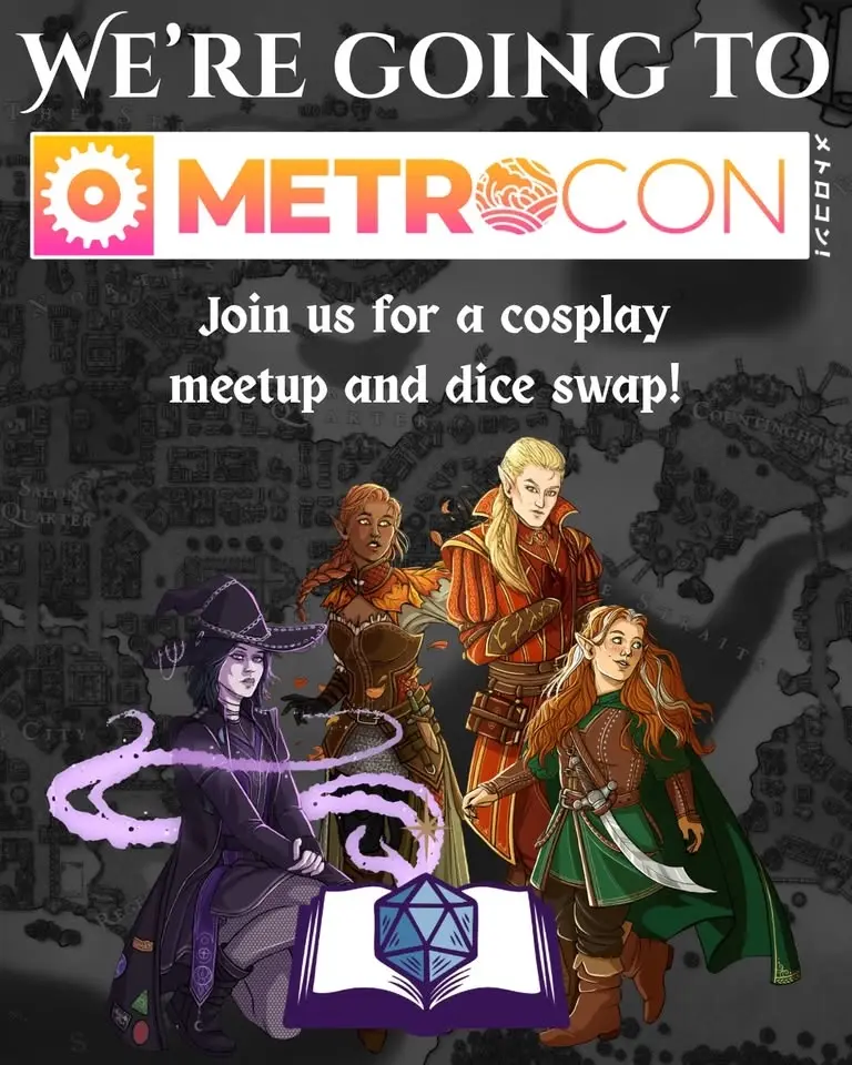 MetroCon Tampa: Open Spellbook’s DND & TTRPG Cosplay Meetup and Dice Swap!