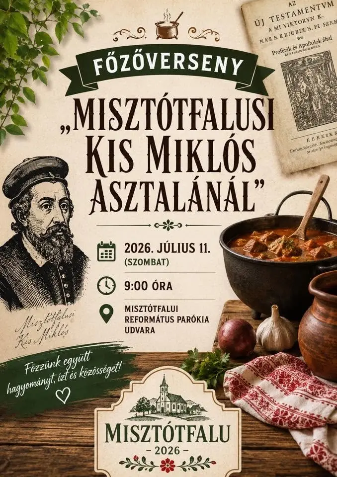 Főzőverseny: „Misztótfalusi Kis Miklós asztalánál”