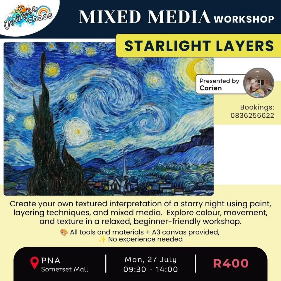 Mixed Media Workshop: Starlight layers