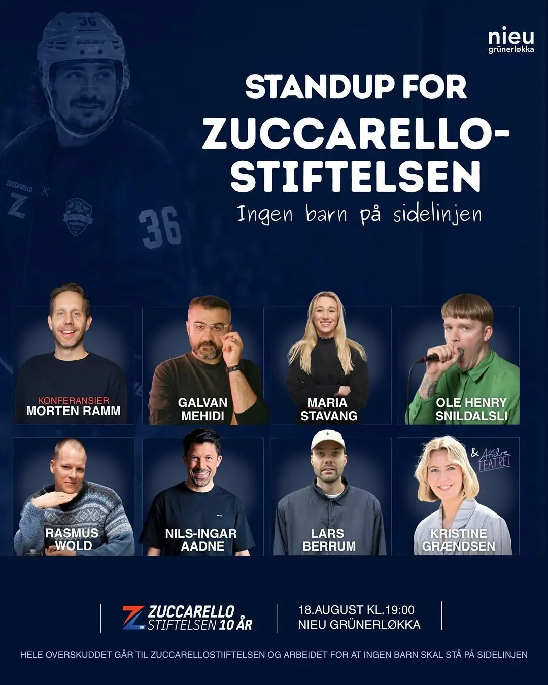 Standup for Zuccarellostiftelsen – Ingen barn på sidelinjen
