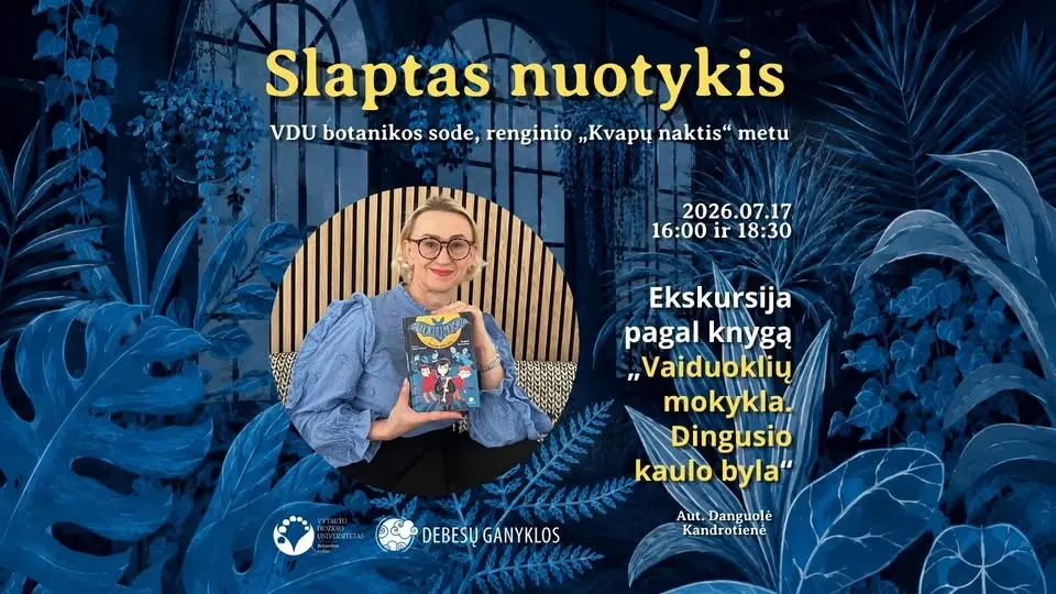 Slaptas nuotykis: ekskursija pagal knygą „Vaiduoklių mokykla. Dingusio kaulo byla”