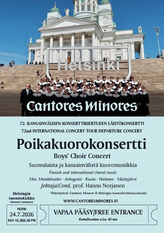 Saksan konserttikiertueen lähtökonsertti - POIKAKUOROKONSERTTI