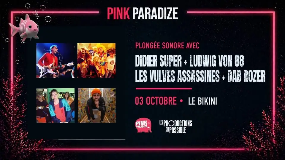 DIDIER SUPER + LUDWIG VON 88 + LES VULVES ASSASSINES + DAB ROZER [Pink Paradize 2026]
