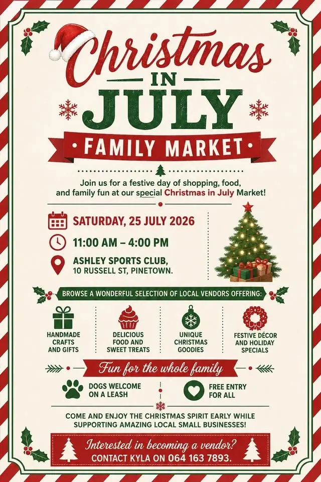 Ashley Sports Club Christmas in July Market