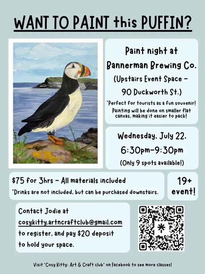 Want to Paint a Puffin? (Paint Night!)