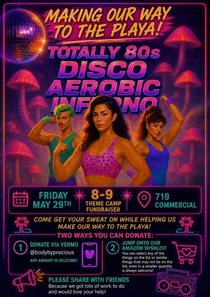 Totally 80s Disco Aerobic Inferno's Fundraiser