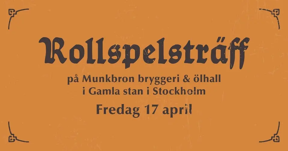 Rollspelsträff i Stockholm