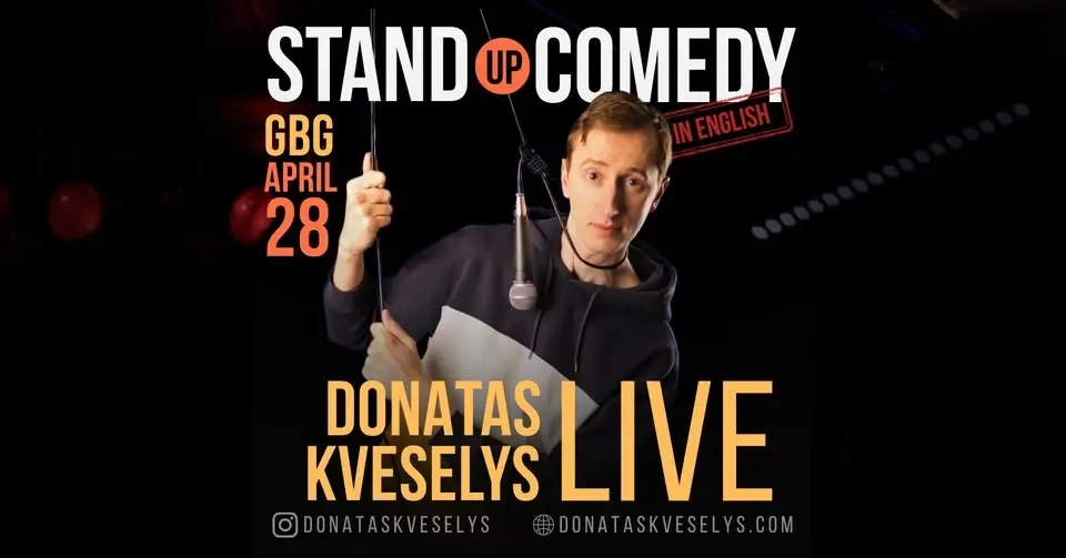 Stand-up Comedy In English • Donatas Kveselys @Gothenburg April 28