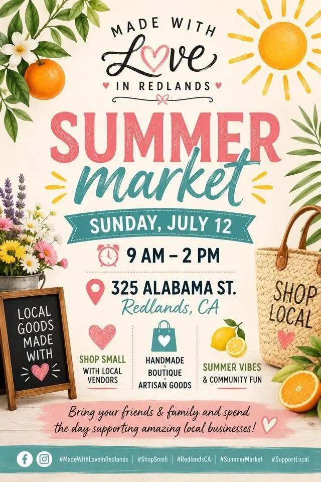 Made With Love In Redlands Summer Market