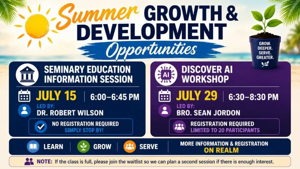 Summer Growth & Development Opportunities