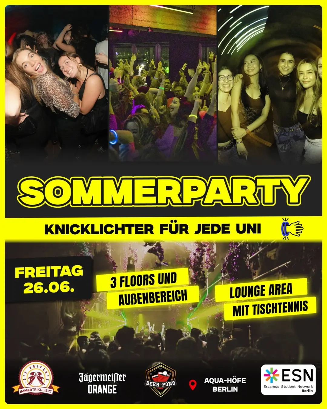 Sommerparty • 1500 Gäste • 3 Floors • Outdoor Area