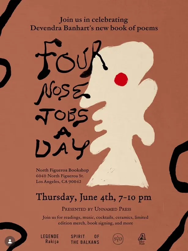 book launch: four nose jobs a day by devandra banhart
