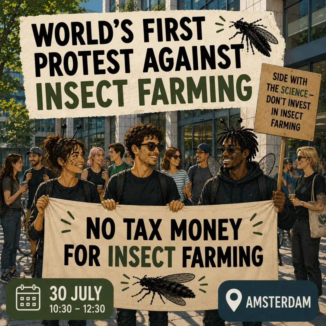 The world's first protest against insect farming