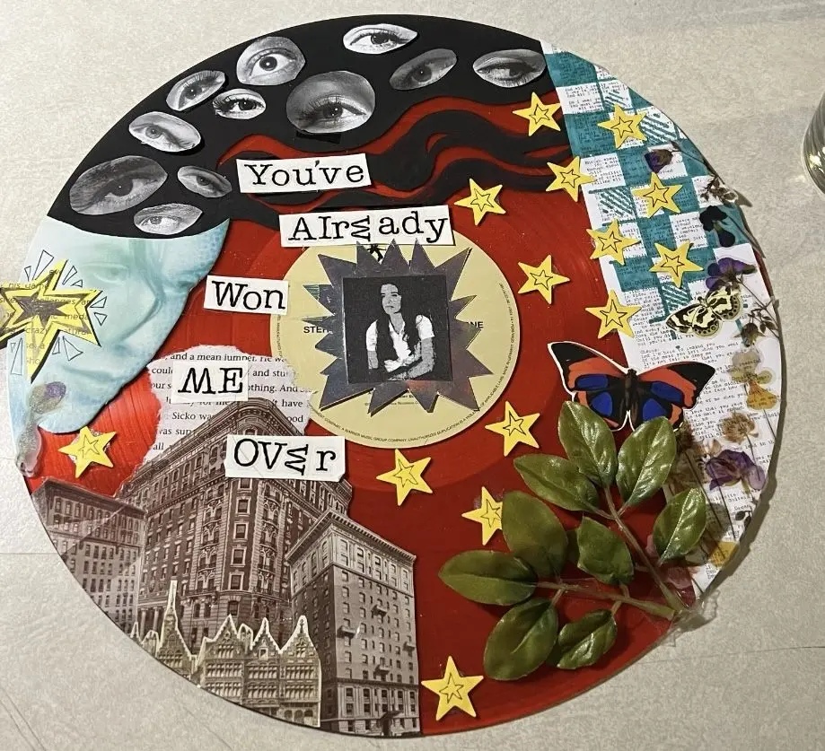 collage club: music night w/ vinyl collaging