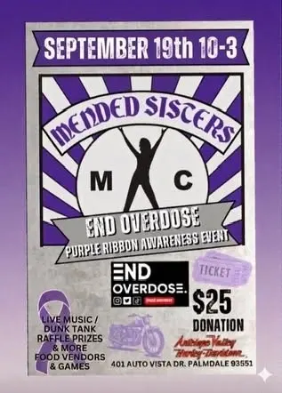 Mended Sisters MC end overdose awareness 