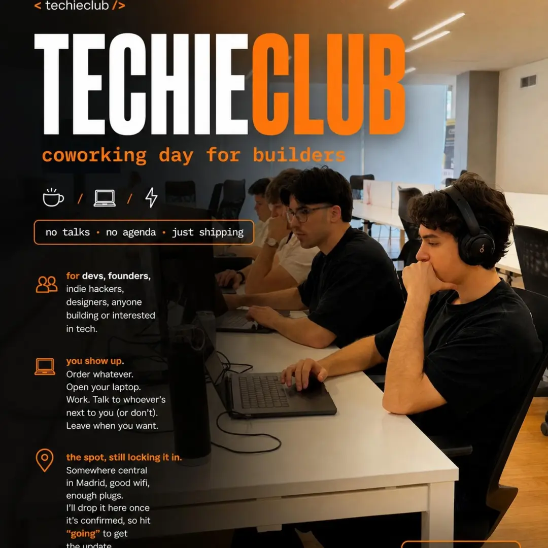 (see description) techieclub - Tech Meeting/Brunch/Cafe