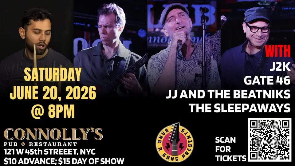 J2K/Gate 46/JJ and the Beatniks/The Sleepaways @ Connolly's Klub 45, Saturday June 20 2026
