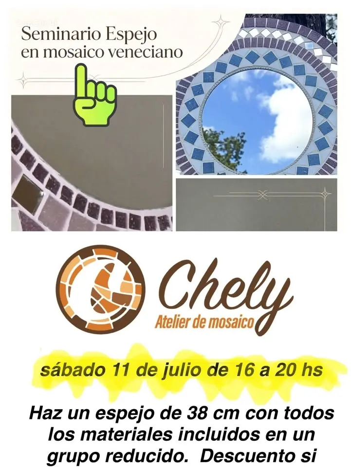 Workshop espejo en mosaico