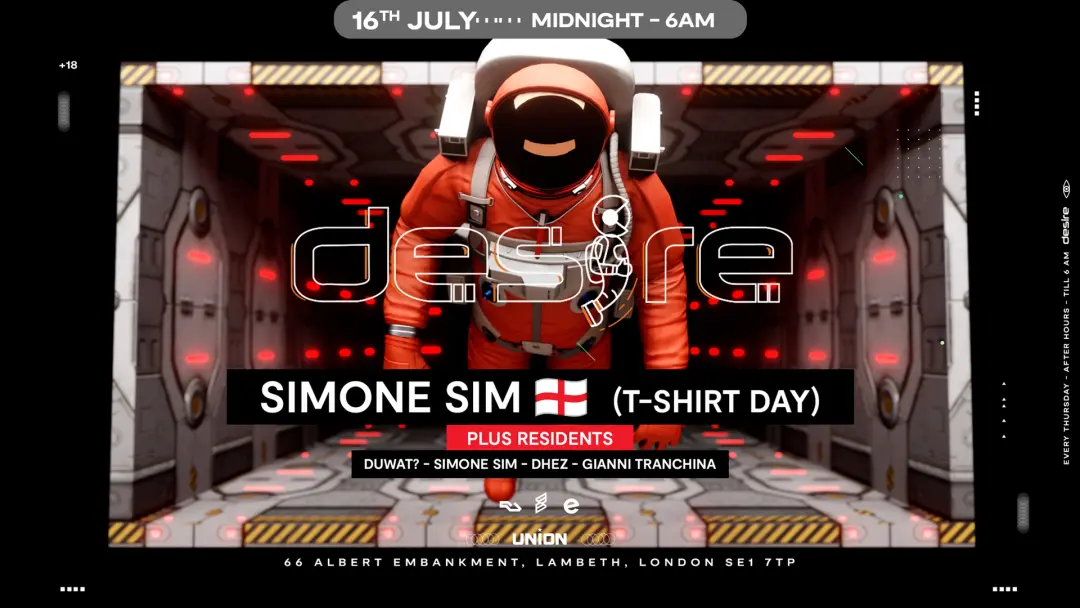 DESIRE - Weekly Thursday After Party - Simone Sim