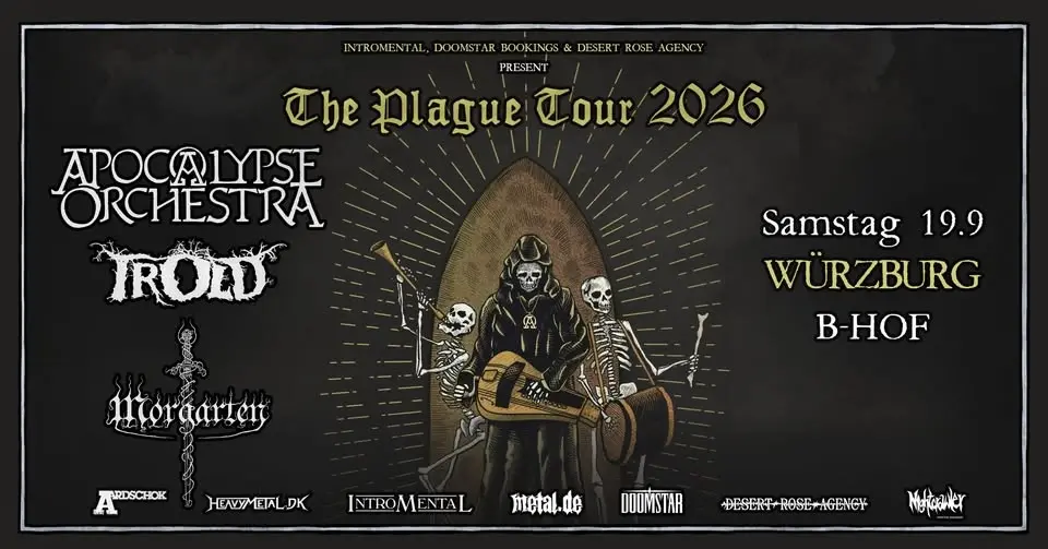 Apocalypse Orchestra "The Plague Tour 2026" Support : Trold  | b-Hof Würzburg& Morgarten 