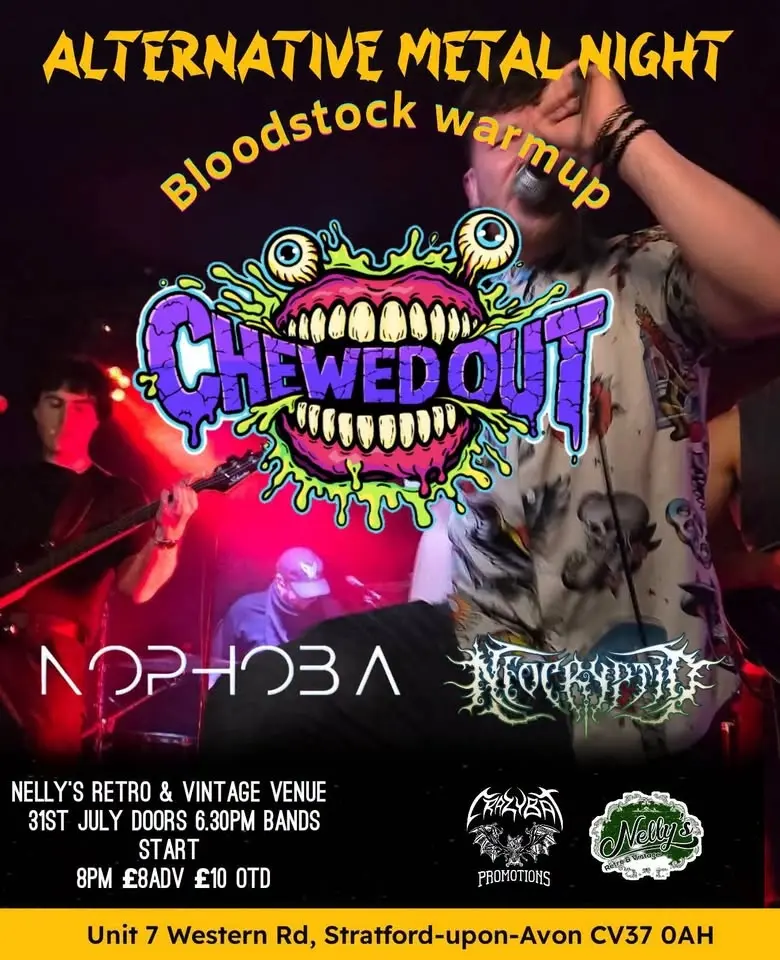 Alternative Metal Night/Chewed Out/Nophobia/Neo Cryptid doors 6.30pm