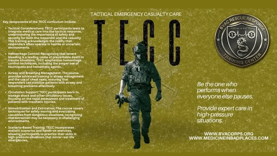 Tactical Emergency Casualty Care (TECC) Course (BVAC)