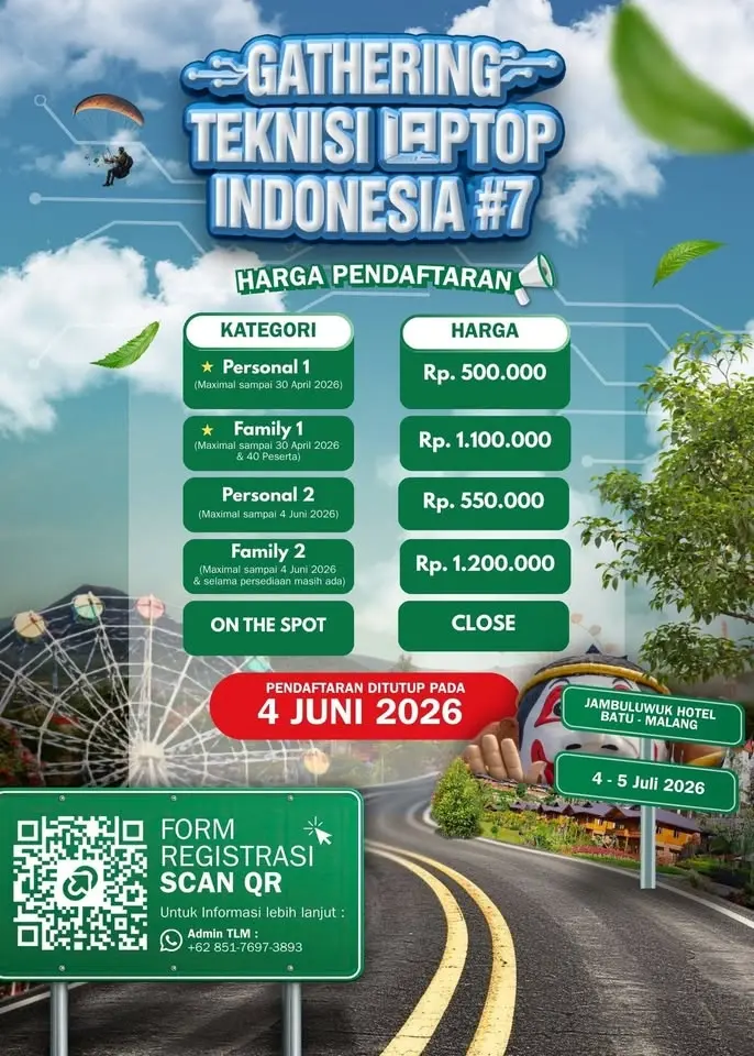 GHATERING TEKNISI LAPTOP INDONESIA KE  7