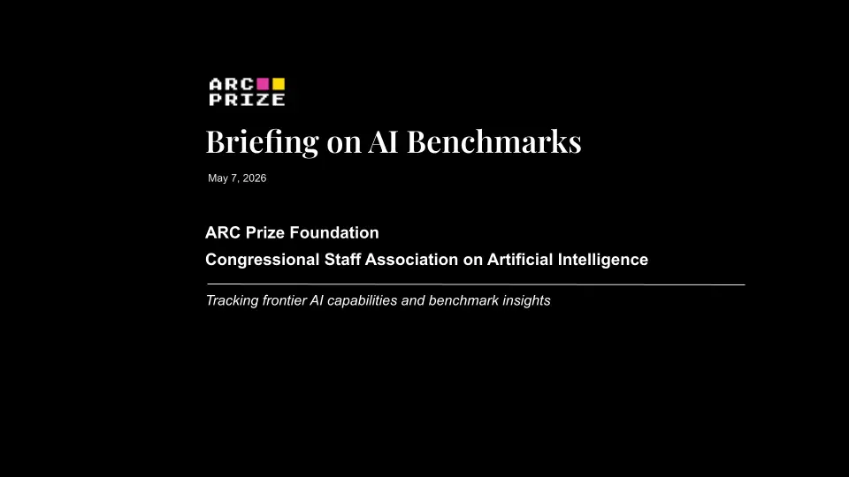 ARC Prize Foundation Briefing on AI Benchmarks
