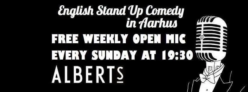 Sunday Free English Stand Up Comedy at Alberts Aarhus