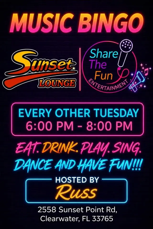 Music Bingo @ Sunset Lounge  (Clearwater)