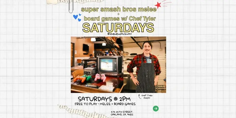 FREE SUPER SMASH BROS MELEE + BOARD GAMES @ The New Parkway Theater