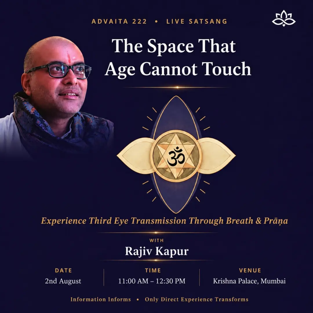 The Space That Age Cannot Touch: Experience Third Eye Transmission Through Breath & Prāṇa with Rajiv Kapur (Register with Dakshina Offering)
