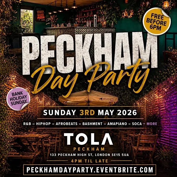 Peckham Day Party Bank Holiday Sunday - Everyone Free Before 6PM