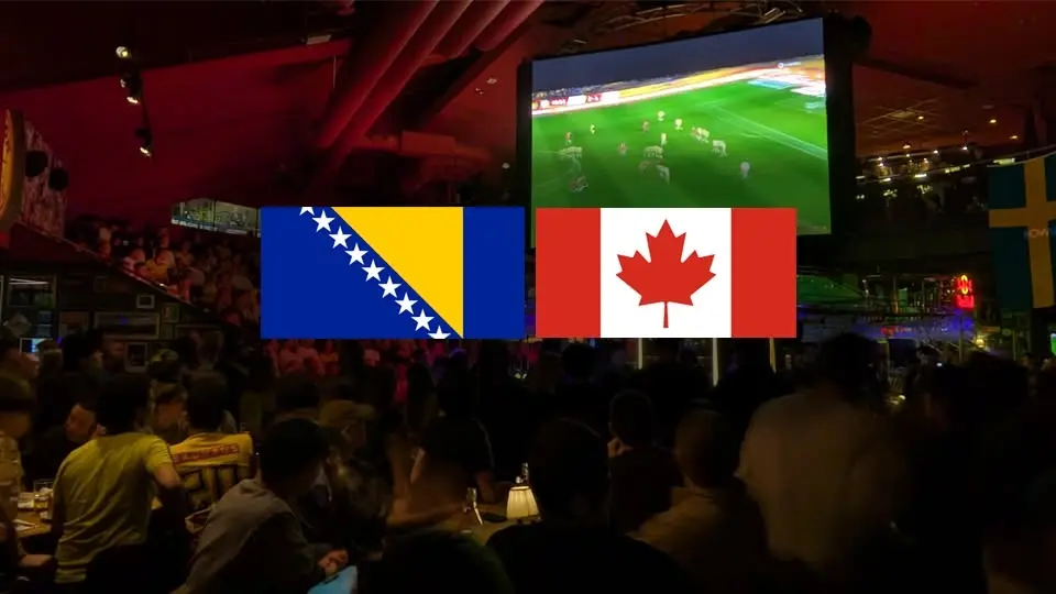 BiH vs Kanada - Fanzone och matchen på storbild