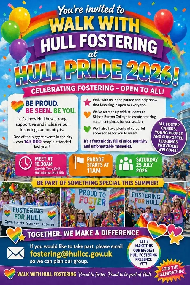 Join Hull Fostering at Hull Pride