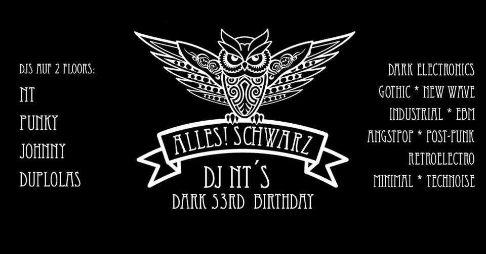 ALLES! SCHWARZ feat. DJ NTs Dark 53rd Birthday | Schwarzer Szene Treff  | Rockfabrik Augsburg