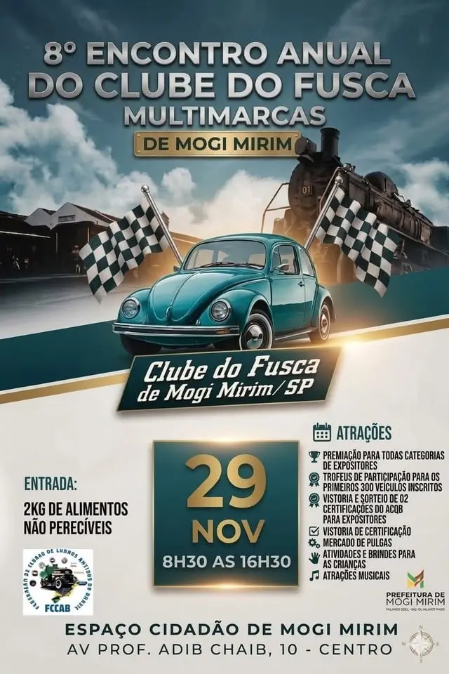 8⁰ Encontro Anual do Clube do Fusca de Mogi Mirim e Região MULTIMARCAS