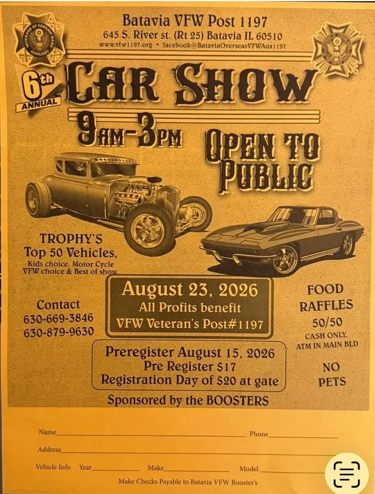 BATAVIA VFW 6th Annual Car Show