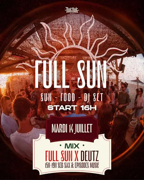 Deutz White Party X Full Sun - Tuk Tuk Club