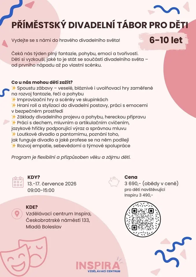 Příměstský divadelní tábor pro děti 6-10 let