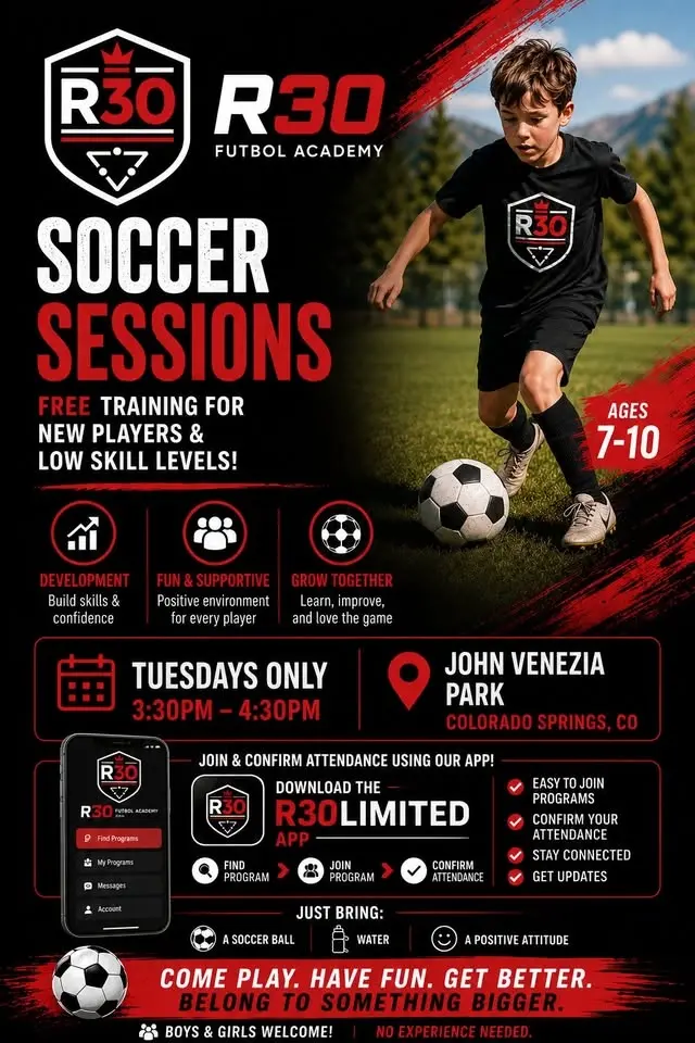 R30 FREE SOCCER DAYS! 