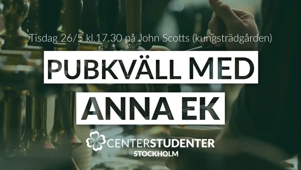Pubkväll med Anna Ek